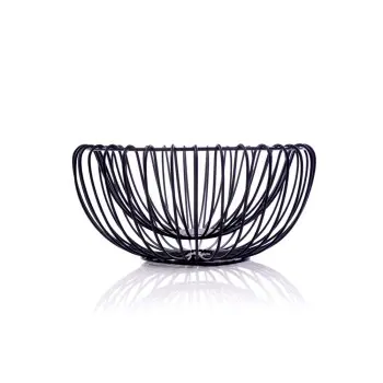 Comet Collection Metal Small Serving Bowl Black - 14.5 in Dia x 6.5 in H
