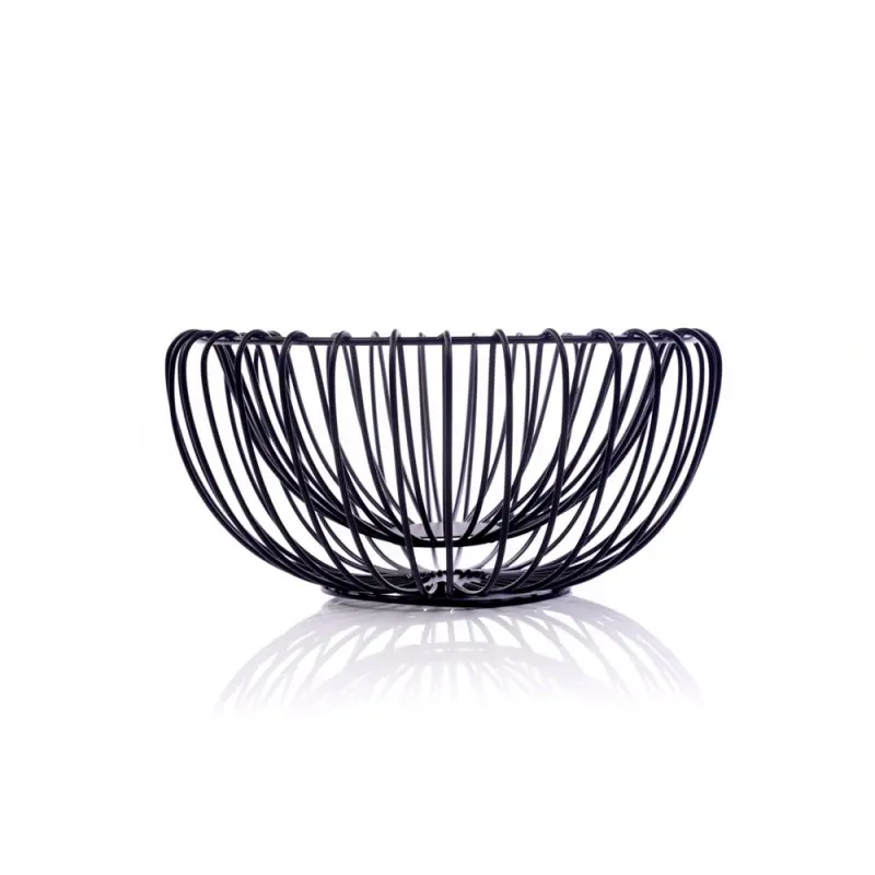 Comet Collection Metal Small Serving Bowl Black - 14.5 in Dia x 6.5 in H