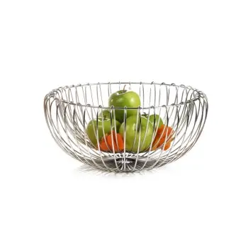 Comet Collection Metal Small Serving Bowl Silver - 14.5 in Dia x 6.5 in H