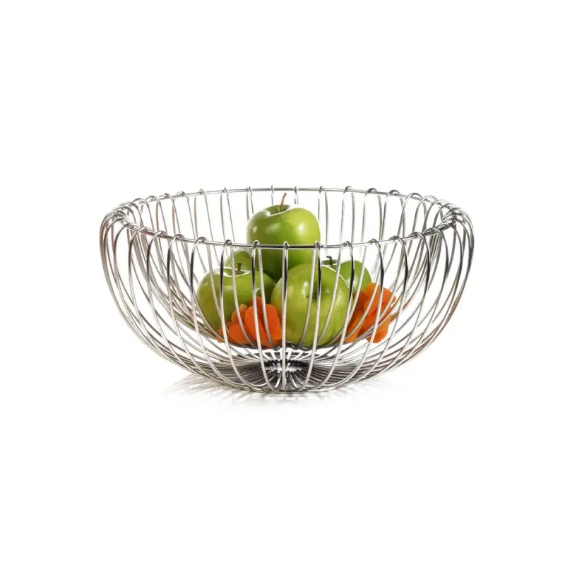 Comet Collection Metal Small Serving Bowl Silver - 14.5 in Dia x 6.5 in H