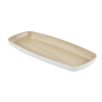 Antibes Collection Rectangular Platter - 12.8 in L x 6.9 in W x 1.18 in - Set of 12