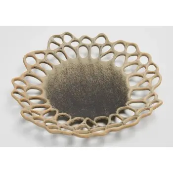 Handcrafted Stoneware Ethereal Plate in Stone Finish - Dia: 22 cm H: 3 cm - Case of 6