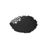Artisanal Stoneware Organic Plate in Matte Black Finish - Dia: 23 cm H: 3 cm - Case of 6