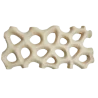 Hand Sculpted Stoneware Coral Platter in Unglazed White Finish - 20 x 9 x 2 cm - Case of 6