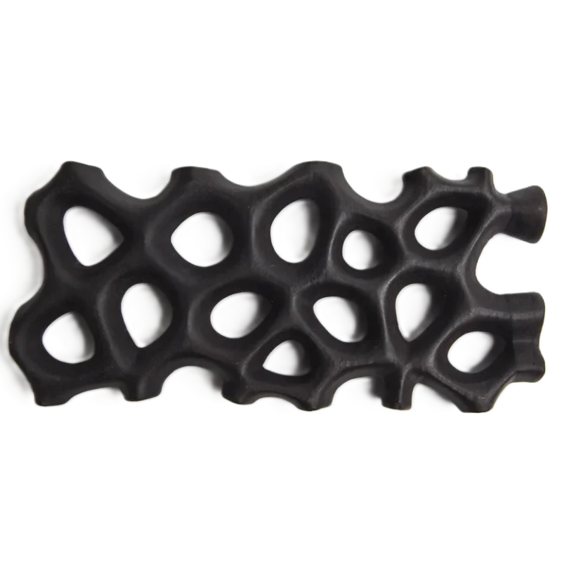 Hand Sculpted Stoneware Coral Platter in Unglazed Black Finish - 20 x 9 x 2 cm - Case of 6 Hand Sculpted Stoneware Coral Platter in Unglazed Black Finish - 20 x 9 x 2 cm - Case of 6