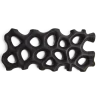 Hand Sculpted Stoneware Coral Platter in Unglazed Black Finish - 20 x 9 x 2 cm - Case of 6
