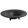 Handcrafted Stoneware Deep Ovni Plate in Matte Black Finish - Dia: 17 cm H: 4 cm - Case of 6