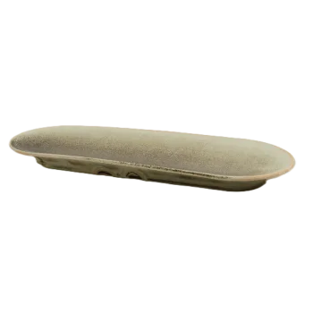 Handcrafted Stoneware Board Platter in Stone Finish - 30 x 11 x 2 cm - Case of 6