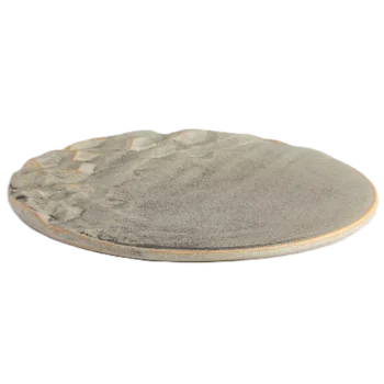 Hand Sculpted Stoneware Valley Plate in Stone Finish - Dia: 20 cm H: 2 cm - Case of 6