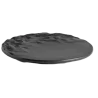 Artisanal Stoneware Valley Plate in Matte Black Finish - Dia: 20 cm H: 2 cm - Case of 6