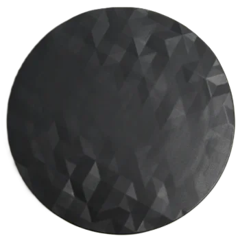 Handcrafted Stoneware Great Valley Plate in Matte Black Finish - Dia: 30 cm H: 2 cm - Case of 6