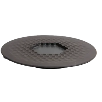 Handcrafted Stoneware Polygon Plate in Matte Black Finish - Dia: 30 cm H: 2 cm - Case of 6