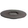 Handcrafted Stoneware Polygon Plate in Matte Black Finish - Dia: 30 cm H: 2 cm - Case of 6