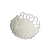 Artisanal Stoneware Organic Mini Plate in Clear White Finish - Dia: 13 cm H: 3 cm - Case of 6