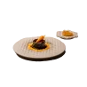 Handcrafted Stoneware Polygon Plate S in Matte White Finish - Dia: 20 cm H: 1.5 cm - Case of 6