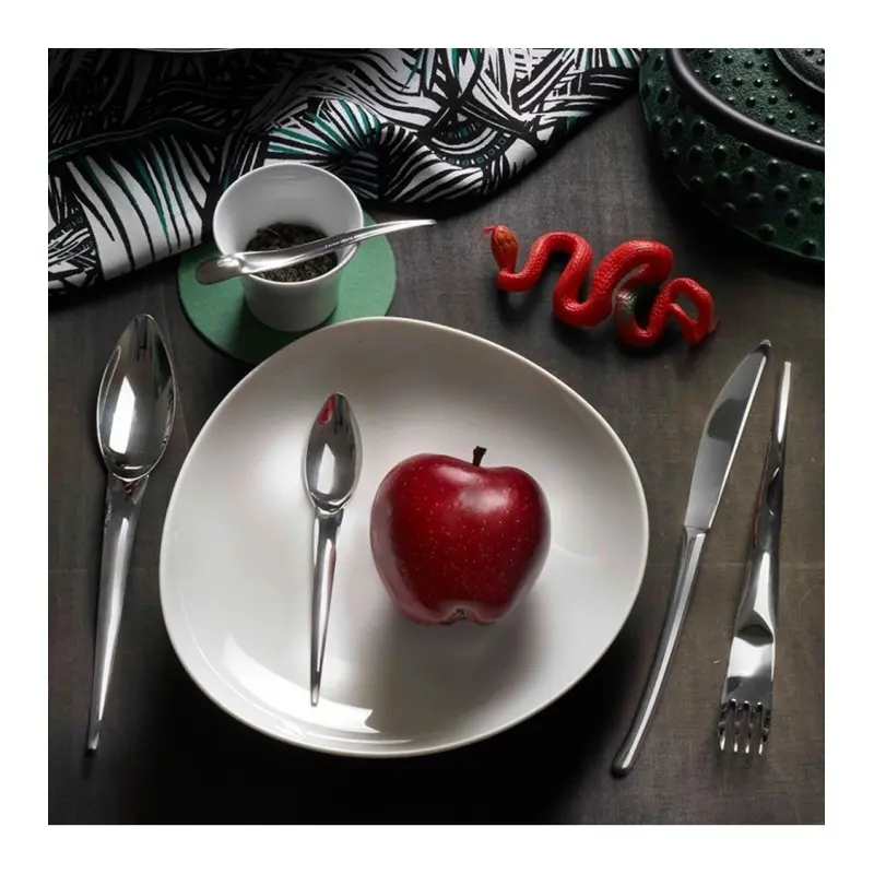 Pintinox Stainless Steel Elegant Snake Moka Spoon - Set of 24