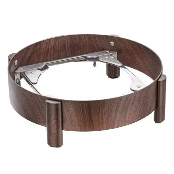 Bon Chef Slim Induction Stand - 1/2 Size - Round - Mahogany