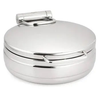 Bon Chef Black Finish Chafer - 1/2 Size - Round - 4 qt.