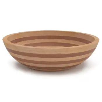 Bon Chef Wooden Bowl - Round - 17.75" x 5.12"