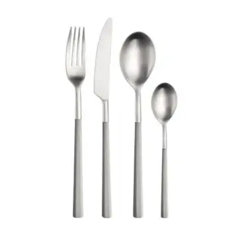 Pintinox Stainless Steel Elegant Hive Dove Grey Table Spoon - Set of 24