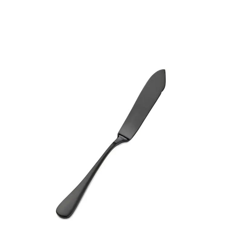 Bon Chef Como Butter Knife - 6 - 3/4" - Black Matte - Set of 12