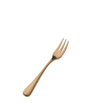 Bon Chef Como Oyster Fork - 5 - 1/2" - Rose Gold Matte - Set of 12