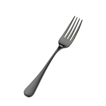 Bon Chef Como Dinner Fork - 8 - 1/4" - Black Matte - Set of 12