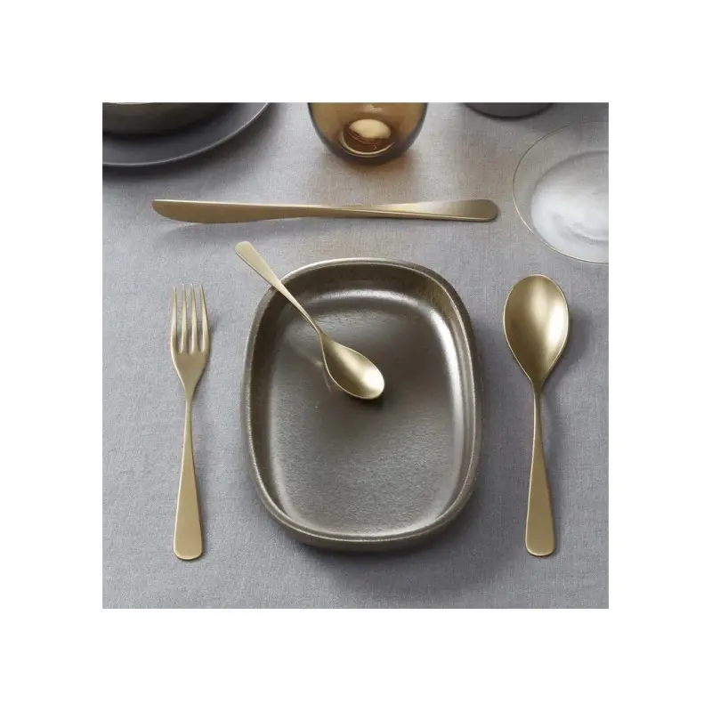 Pintinox Stainless Steel Elegant Audrey Velvet Honey Tea/Coffee Spoon - Set of 24