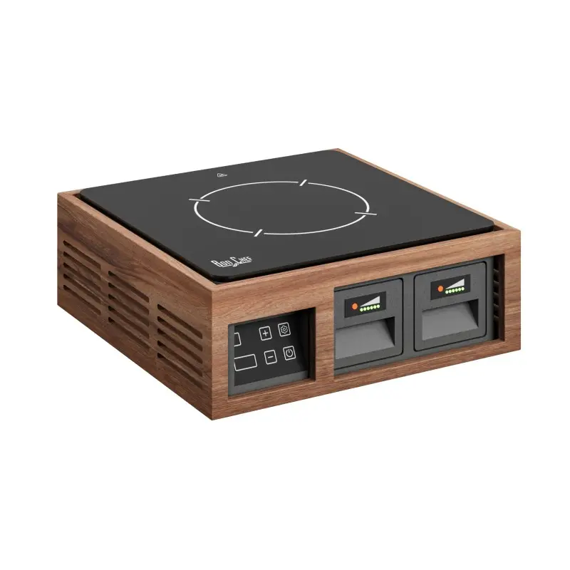 Bon Chef Wood Cover - Up for DC - 100 Induction Stove - Oak
