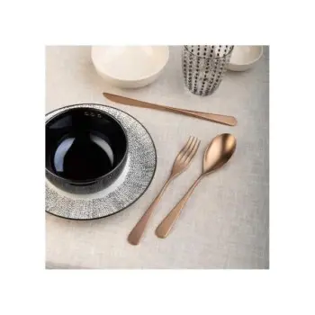 Pintinox Stainless Steel Elegant Audrey Velvet Copper Tea/Coffee Spoon - Set of 24