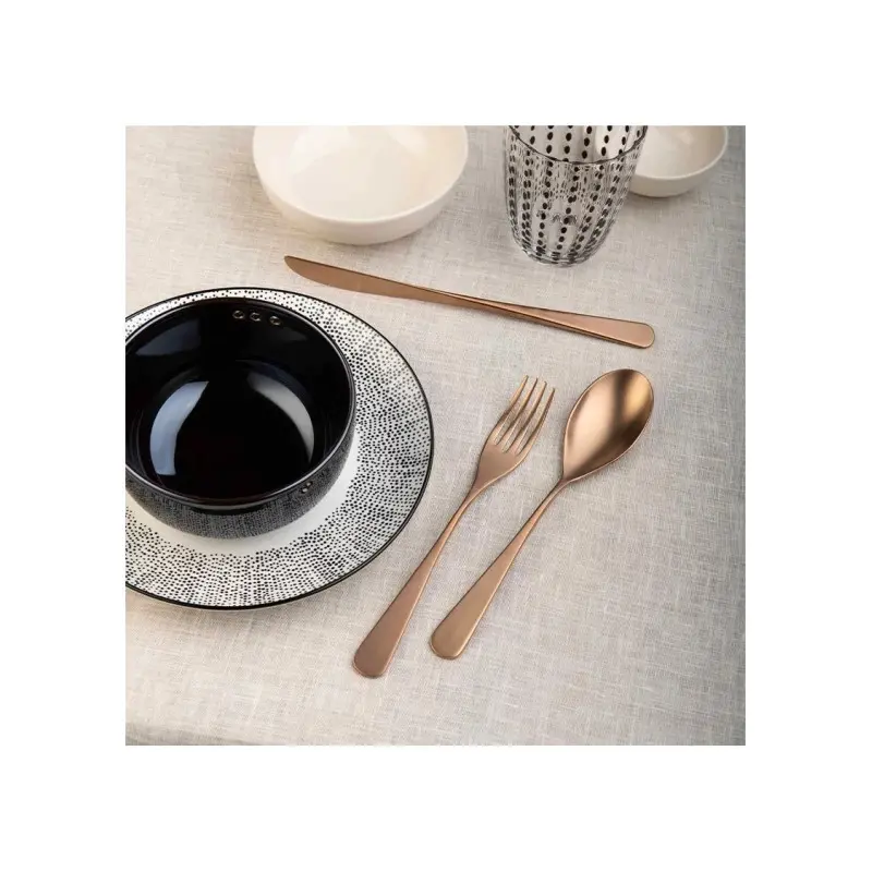 Pintinox Stainless Steel Elegant Audrey Velvet Copper Tea/Coffee Spoon - Set of 24