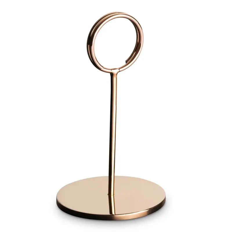 Bon Chef Table Card Stand - Spiral Clip - Rose Gold PVD Bon Chef Table Card Stand - Spiral Clip - Rose Gold PVD