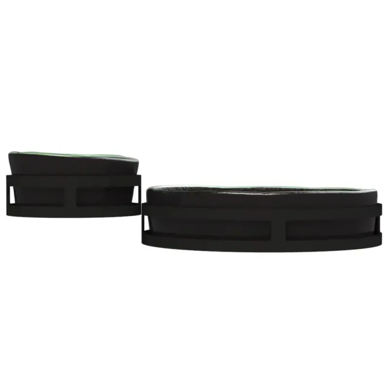 My Glass Studio Chip Dip Server, Black - Set of 2 - 29.0 x 18.5 x 8.0 cm