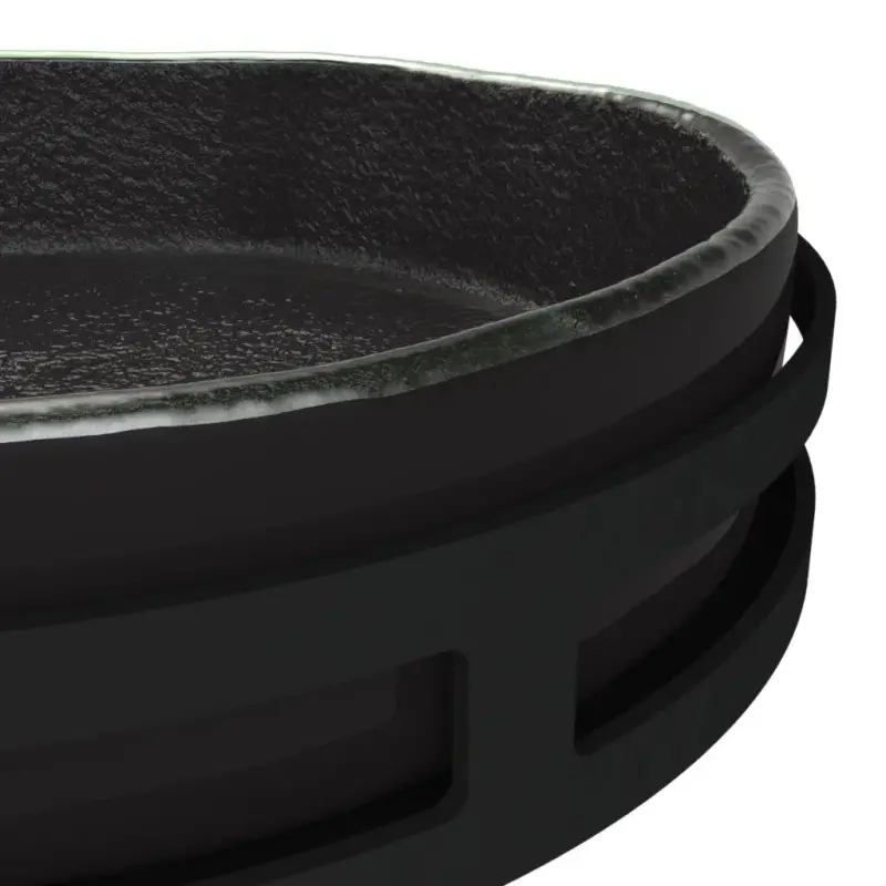 My Glass Studio Chip Dip Server, Black - Set of 2 - 29.0 x 18.5 x 8.0 cm