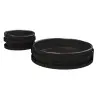 My Glass Studio Chip Dip Server, Black - Set of 2 - 29.0 x 18.5 x 8.0 cm