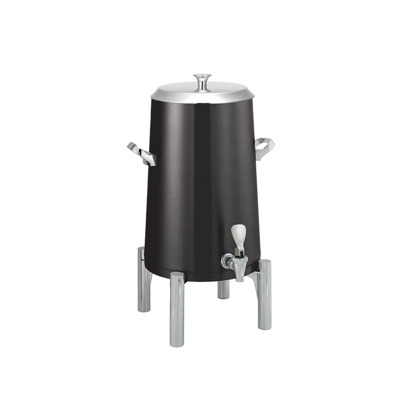Service Ideas Brushes Stainless Steel Insulated 5 Gal. Coffee Urns Round Legs w/Flat Lid - Black Onyx Service Ideas Brushes Stainless Steel Insulated 5 Gal. Coffee Urns Round Legs w/Flat Lid - Black Onyx