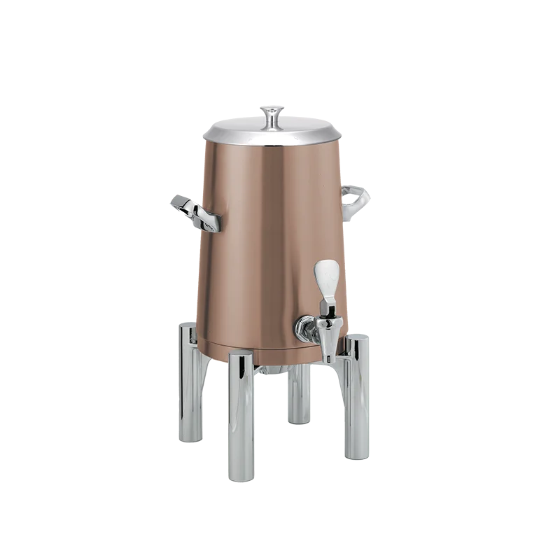 Service Ideas Brushes Stainless Steel Insulated 1.5 Gal. Coffee Urns Round Legs w/Flat Lid - Rose Gold Service Ideas Brushes Stainless Steel Insulated 1.5 Gal. Coffee Urns Round Legs w/Flat Lid - Rose Gold