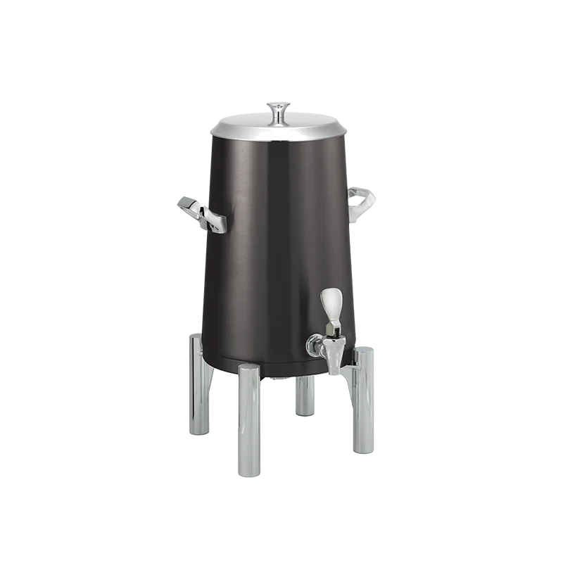 Service Ideas Brushes Stainless Steel Insulated 3 Gal. Coffee Urns Round Legs w/Flat Lid - Black Onyx Service Ideas Brushes Stainless Steel Insulated 3 Gal. Coffee Urns Round Legs w/Flat Lid - Black Onyx