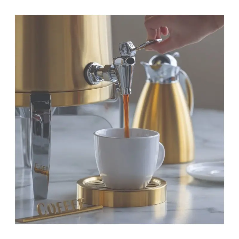 Service Ideas Brushes Stainless Steel Insulated 1.5 Gal. Coffee Urns Round Legs w/Flat Lid - Rose Gold Service Ideas Brushes Stainless Steel Insulated 1.5 Gal. Coffee Urns Round Legs w/Flat Lid - Rose Gold