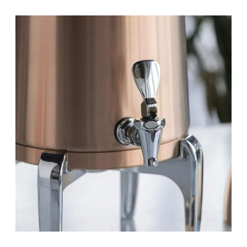 Service Ideas Brushes Stainless Steel Insulated 1.5 Gal. Coffee Urns Round Legs w/Flat Lid - Rose Gold Service Ideas Brushes Stainless Steel Insulated 1.5 Gal. Coffee Urns Round Legs w/Flat Lid - Rose Gold