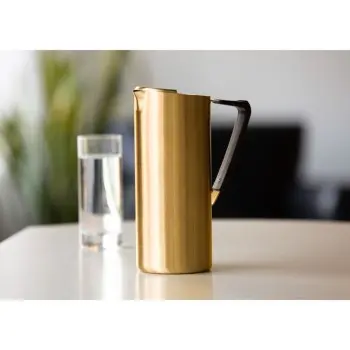 Service Ideas Water Pitcher 64 Ounce Vintage Gold Finish