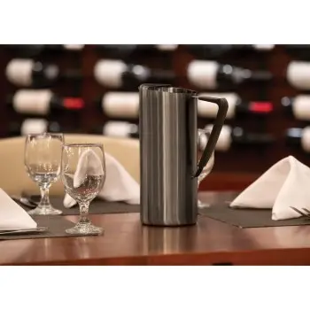 Service Ideas Water Pitcher 64 Ounce Dark Tungsten Finish