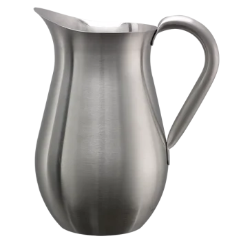 Service Ideas Bell Pitcher 2 Liter Brushed Finish Without Guard