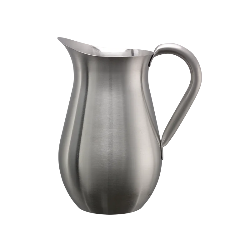 Service Ideas Bell Pitcher 2 Liter Brushed Finish Without Guard