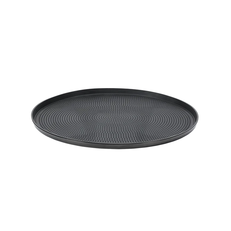 Service Ideas Modern Edge Tray 18 8 Stainless Steel With Removable Insert 14 Inch Black Onyx Finish