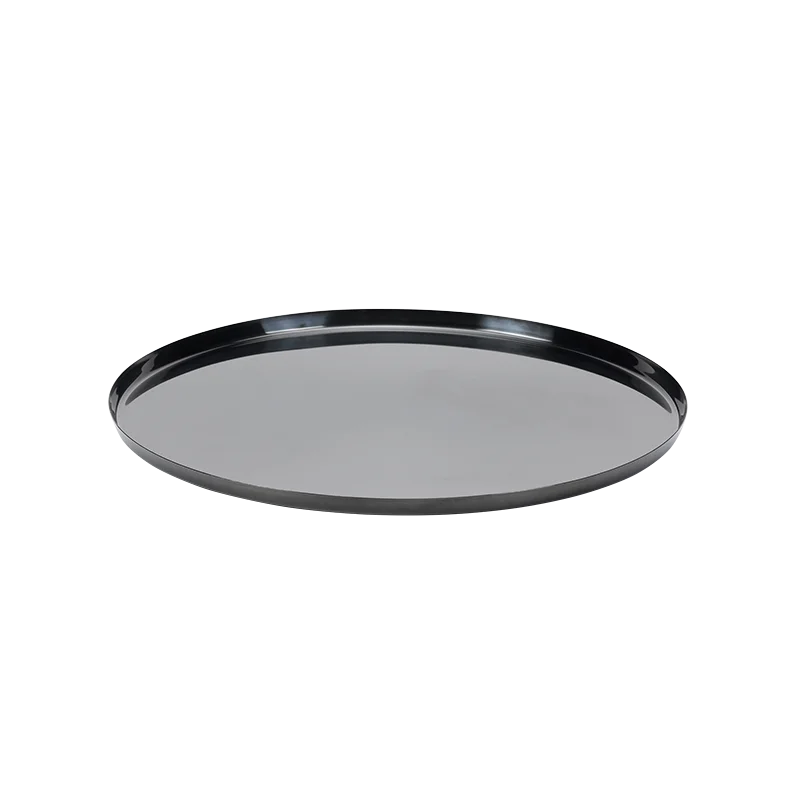 Service Ideas Modern Edge Tray 18 8 Stainless Steel With Removable Insert 14 Inch Black Onyx Finish