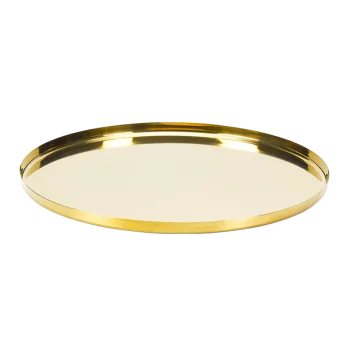 Service Ideas Modern Edge Tray 18 8 Stainless Steel With Removable Insert 12 Inch Vintage Gold Finish