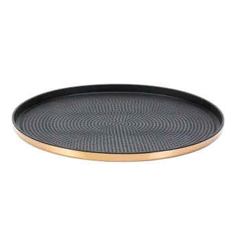 Service Ideas Modern Edge Tray 18 8 Stainless Steel With Removable Insert 12 Inch Rose Gold Finish