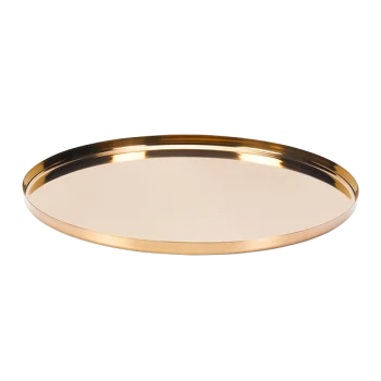 Service Ideas Modern Edge Tray 18 8 Stainless Steel With Removable Insert 12 Inch Rose Gold Finish