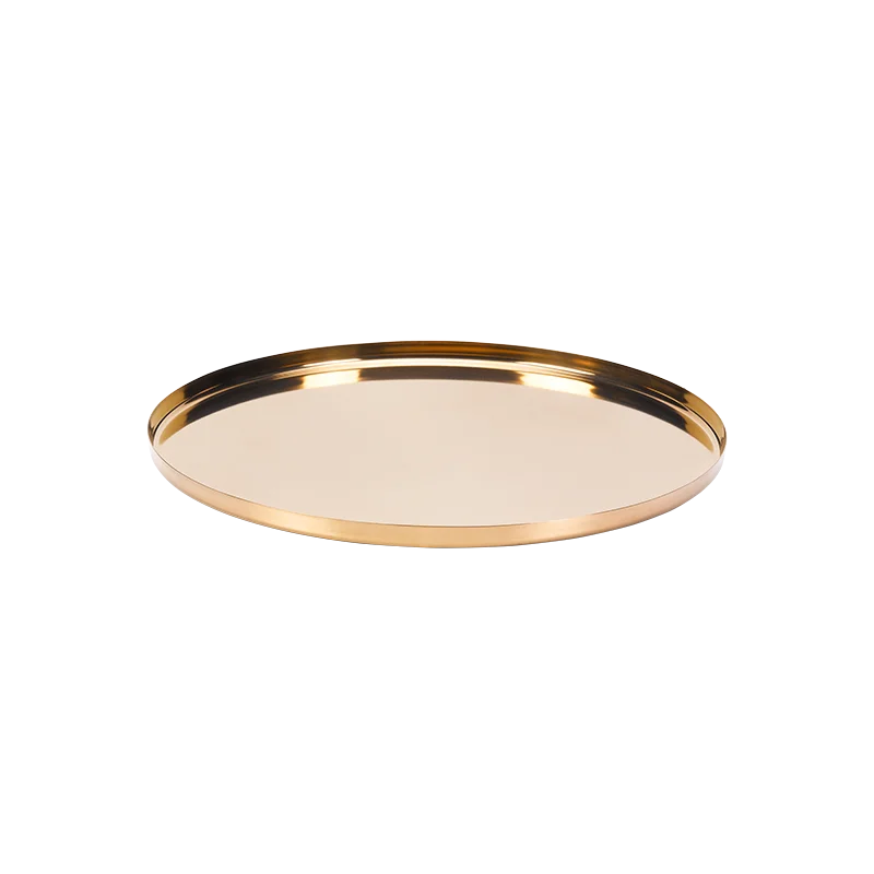 Service Ideas Modern Edge Tray 18 8 Stainless Steel With Removable Insert 12 Inch Rose Gold Finish